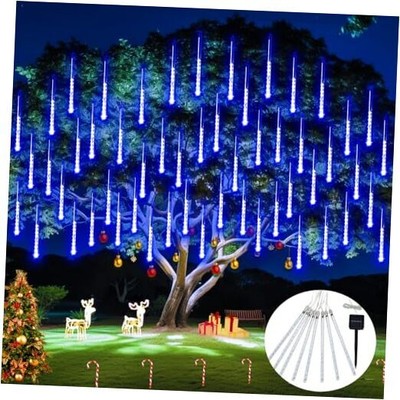  Solar Christmas Lights Outdoor Waterproof Solar Meteor Shower Rain solar Blue