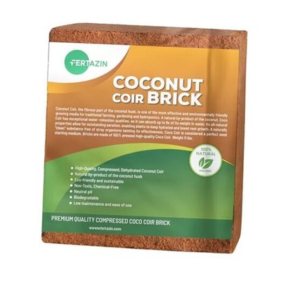 Premium Coco Coir Brick - 10LBS / 4.5KG - 100% Organic and Eco-Friendly  10 LBS