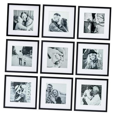  Gallery Wall Frame Set 12x12 Square Picture Frame 9 12x12 Inch Black