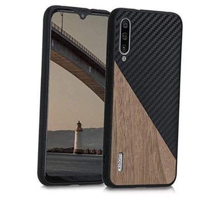  Case Compatible with Xiaomi Mi A3 / CC9e - Hard Phone Cover dark brown / black