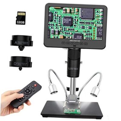 Andonstar AD246S-M HDMI Digital Microscope 2000x for Adults, 3 Lens 2160P UHD 