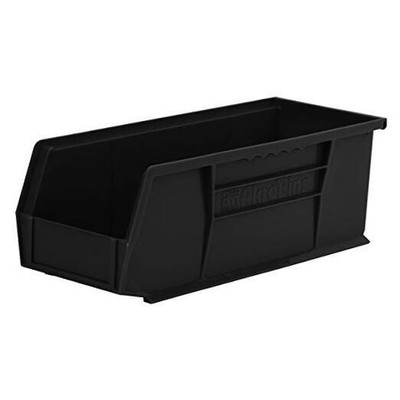  30234 Akros Plastic Storages, Space-Saving Stackables, Garage Black Bin