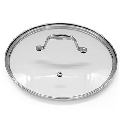 Kitchen Cookware Stockpot Lid, See Through Tempered Glass 11'' Stockpot Lid
