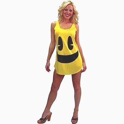  Sexy PAC MAN HALLOWEEN COSPLAY PARTY DRESS One SZ Fits 4-10 NEW PACMAN FEVER