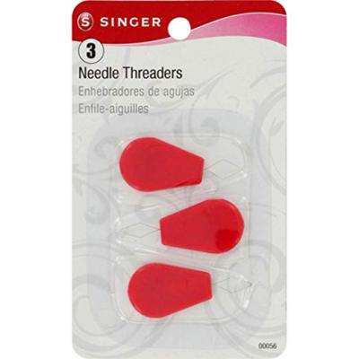 SINGER 3 Count Needle Threaders Hand or Machine Needles Tread Yarn Floss - Multi