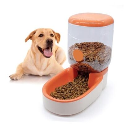  Automatic Cat Feeder 4L Gravity Dog Orange Automatic Dog Food Dispenser 4L