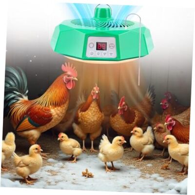 Chicken Coop Heater, Dog House Heater with Thermostat, Suspended Air Heater, 