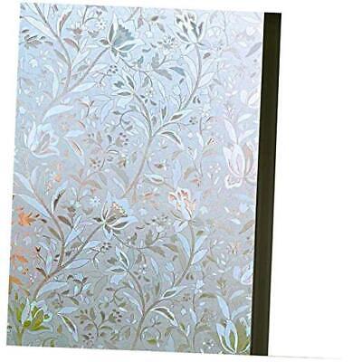 Niviy Window Film Privacy Non-Adhesive Film 23.6" by 78.7" 