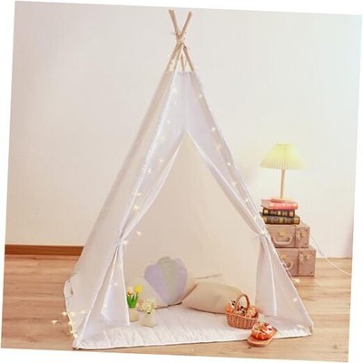 Teepee Play Tent for Kids with Padded Mat & Teepee tent with Yellow Lights