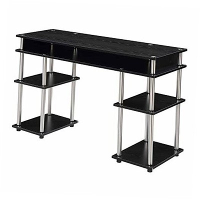  Designs2Go No Tools Student Contemporary Office Desk and Vanity with Black