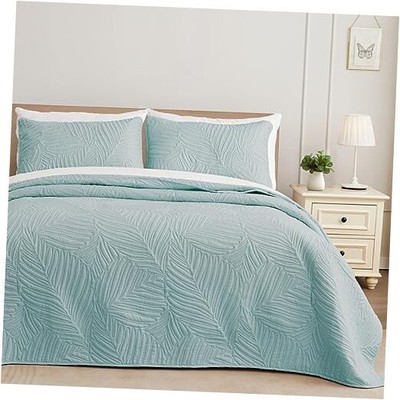  California King Quilt Bedding Set, Cal King (112''X104'') Aqua Blue
