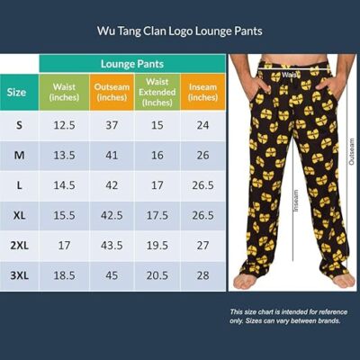 Wu Tang Clan Logo Yellow and Black Lounge Pants - Comfortable Cosplay Sleepwear