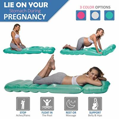 Inflatable Maternity Pillow Raft Lie Stomach Pregnancy Mom Bed Relief Pool Float