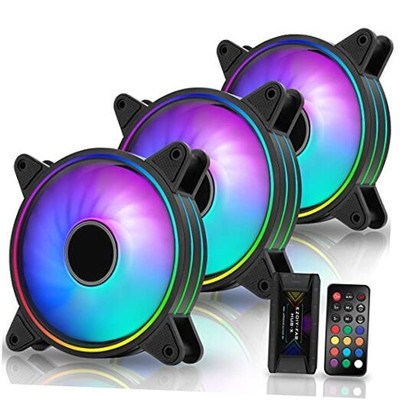  Moonlight 120mm RGB Case Fan with Fan Hub X and Remote,Motherboard Aura 