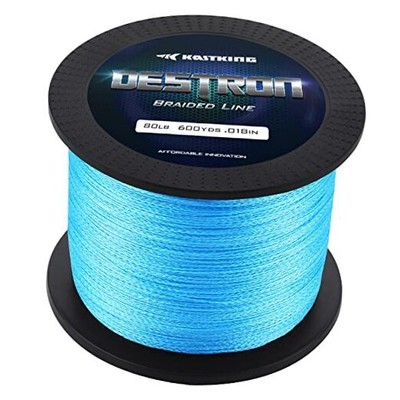  Destron Braided Fishing Line, Highly Abrasion 150 Yds-6 LB X4-Coastal Blue