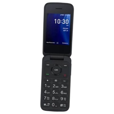  Go Flip 4 4056W 4GB (T-Mobile only) Flip Phone - For Senior Easy Use Black