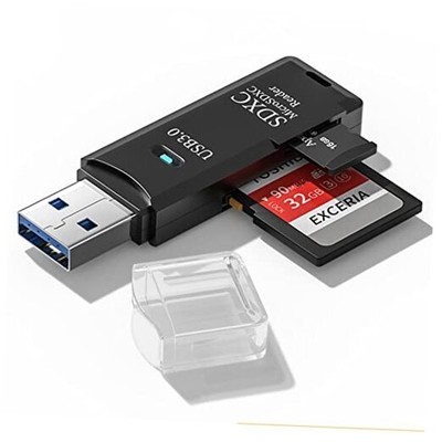 USB3.0 Micro SD Card Reader, 5Gbps 2-in-1 SD Card Reader to USB Adapter,  