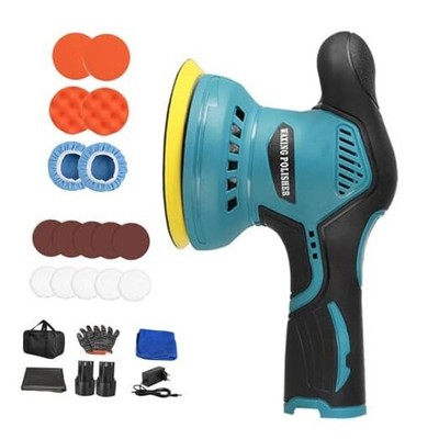 Cordless Car Buffer Polisher Kit, 8 Variable Speeds, 2500-5000 RPM, 3 * 