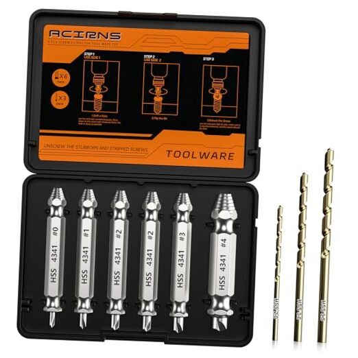 Gifts for Men,9 Pcs Damaged Screw Extractor Set,Stocking Stuffers for
