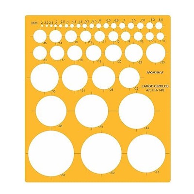 Isomars Large Circles Template With Free Shipping For Fashion Designing multi