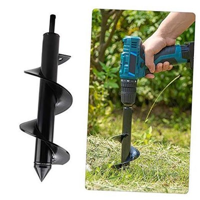 Auger Drill Bit 3'' X 10'' Flower Bulb Auger Rust Earth Auger Bit Auger 10 inch