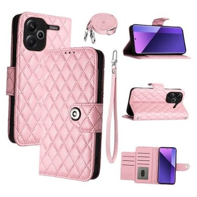 Wallet Case for Xiaomi redmi Note 13 Pro for Redmi Note 13 Pro Plus 5G Pink