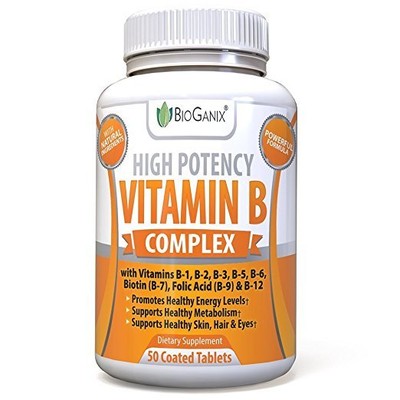 Vitamin B Complex 100 Vitamin B12, B1, B2, B3, B5,...