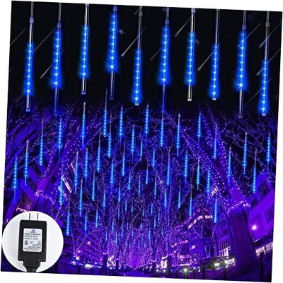  Meteor Shower Lights 16 Inch 360 LED 10 Tubes Christmas Lights Outdoor Blue
