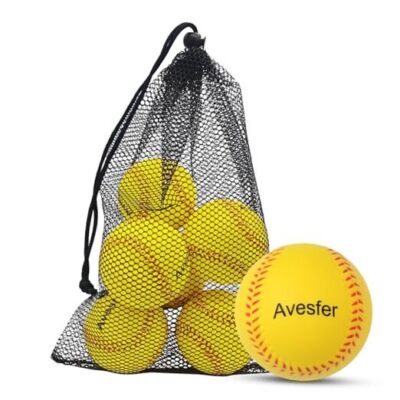  Foam Baseballs 6-Pack - Soft Baseball Training Balls for Safe Play, Indoors 