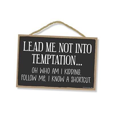 , Lead Me not Into Temptation Oh Who am I Kidding Follow Me I Know a Shortcut, 