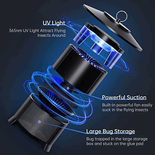 Indoor Insect Trap - Catcher & Killer for Mosquitos, Gnats, Moths, Fruit Flies