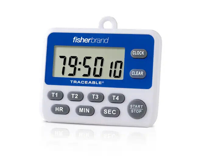 NEW OPEN BOX Fisher Fisherbrand 15-079-697 Traceable 100-Hour Four-Channel Timer