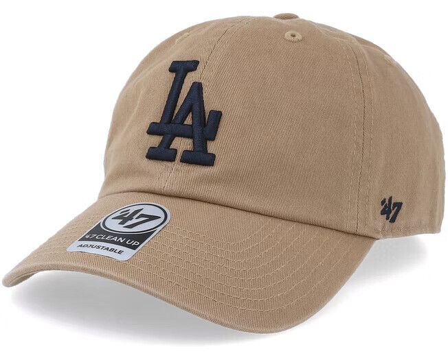 MLB Los Angeles Dodgers ('47 Brand) Clean Up Dad Hat Adjustable Khaki