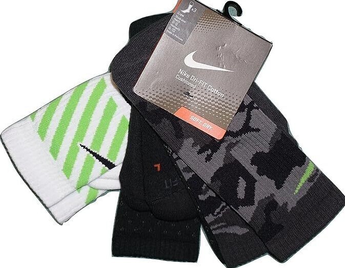 RARE Nike Dri-FIT CUSHIONED No-Show & Crew Socks L/R! UNISEX 3Y-6 6-8 8-12 12-15