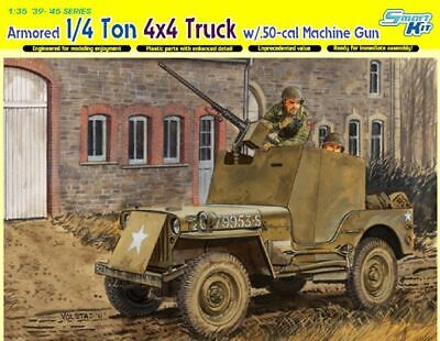 Dragon #6714 1/35 1/4 Ton Armored 4x4 Truck w/ .50-cal Machine Gun - Smart Kit