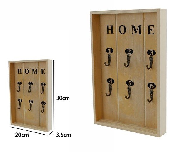 Cassetta Portachiavi Key Box Legno Home In Legno Naturale Decoupage dfh
