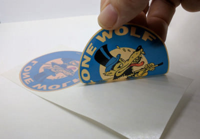 Pair 3" Lone Wolf Stickers, INSIDE WINDOW / Glass, Hot Rod Retro Vintage Decal