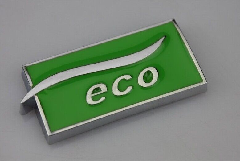 PREMIUM 3D Eco Logo Chrom Kraftstoftypenzeichen Auto Aufkleber Metall Sticker