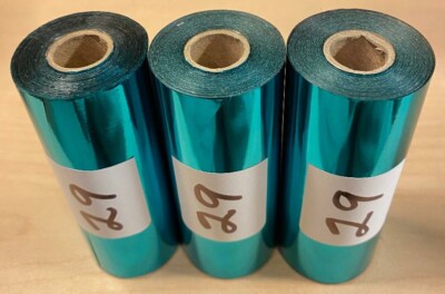 Kingsley Hot Stamp Stamping Foil Shiny Aqua - 3 Rolls - 3'' x 95' - FREE Shipping