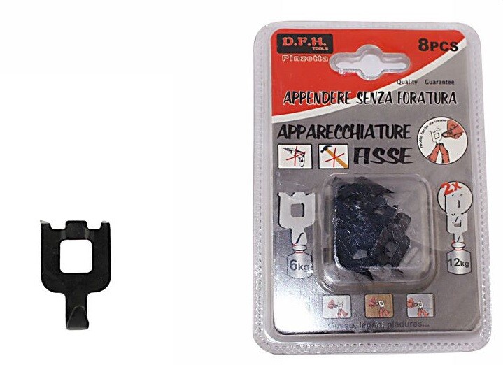 Set 8 Pezzi Ganci Appendini Per Quadri Senza Forare Parete dfh