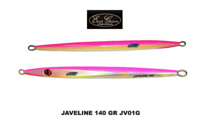 JAVELINE EVERGREEN VERTICAL JIG  140 GR  PINK GLOW JV01G PESCA MARE BARCA
