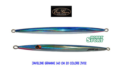 VERTICAL JIG JAVELINE EVERGREEN 140 GR BLU JV02 PESCA MARE BARCA DENTICE CERNIA