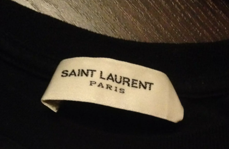 Pre-owned Saint Laurent Snake Print Cotton Jersey T-shirt Tee Black Size Med Hedi Slimane