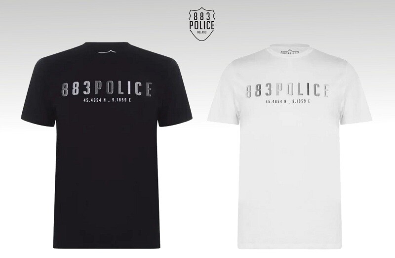 883 Police Mens Clacton T Shirt Crew Neck Tee Top Short Sleeve Lightweight