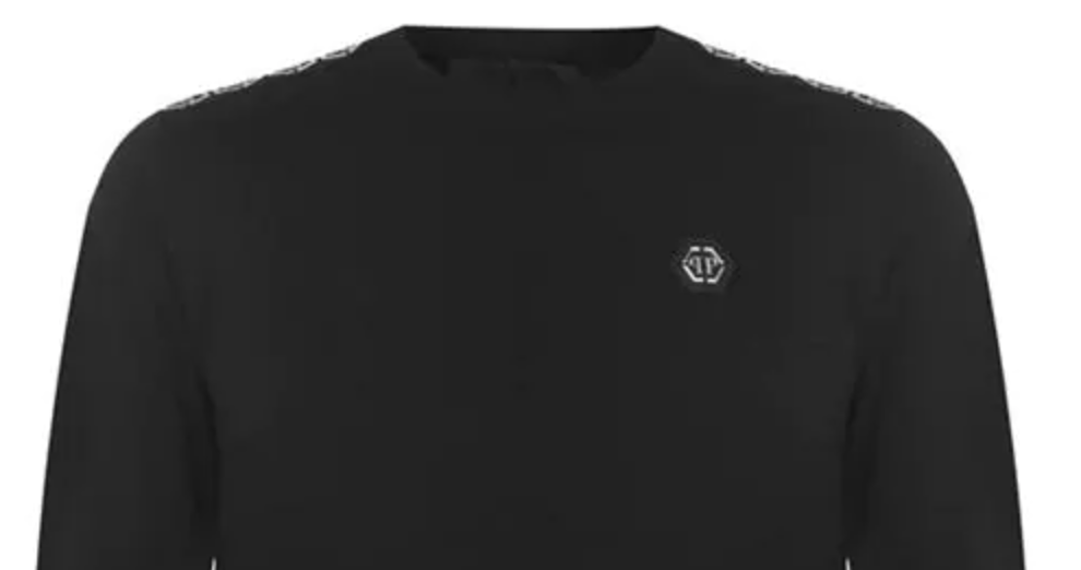 Pre-owned Philipp Plein Limited Edition Longsleeve Iconic Cult Tape Logo Shirt T-shirt S