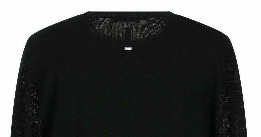 Pre-owned Versace Collection Iconic Logo Knitwear Strickpullover Jumper Pullover Xs In Black