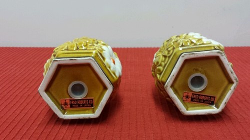 Vintage Fred Roberts Daisy Salt and Pepper Shakers Japan