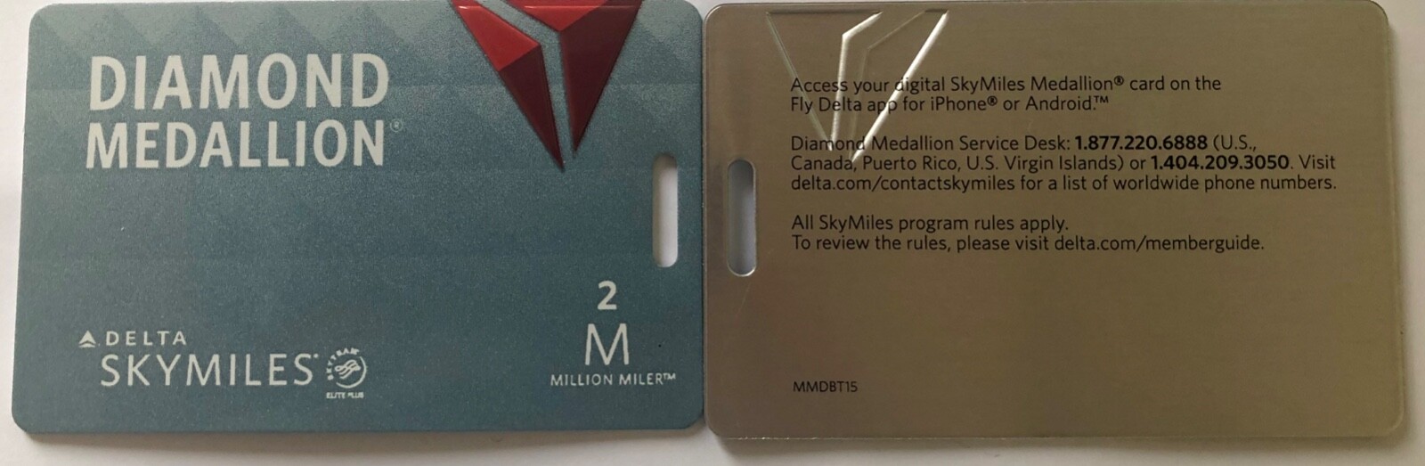 2X Brand New Delta Metal Diamond Medallion 2M Luggage Tags w/ Metal Cable strap