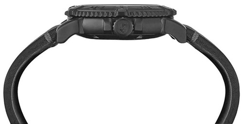 Pre-owned Luminox Modern Mariner Black Pvd Black Dial Black Leather Mens Watch Xs.6251.bo