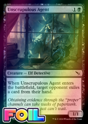 x1 Unscrupulous Agent MKM MTG 109 FOIL COMMON M/NM 1x